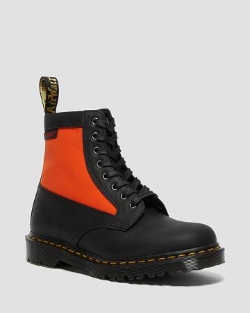 Dr Martens 1460 Panel Made in England Leren Veterlaarzen Heren Zwart | NL 288AHK